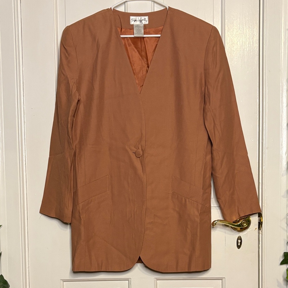 Vintage Spiegel Women's Peach-Tan Blazer